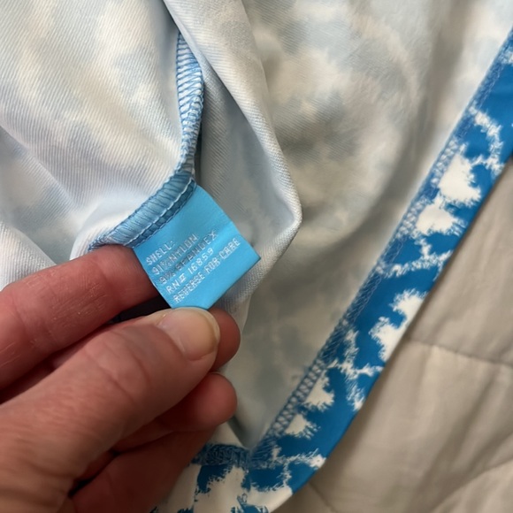 J. McLaughlin Wavesong Tee NEW with tags - medium blue white - Picture 12 of 16